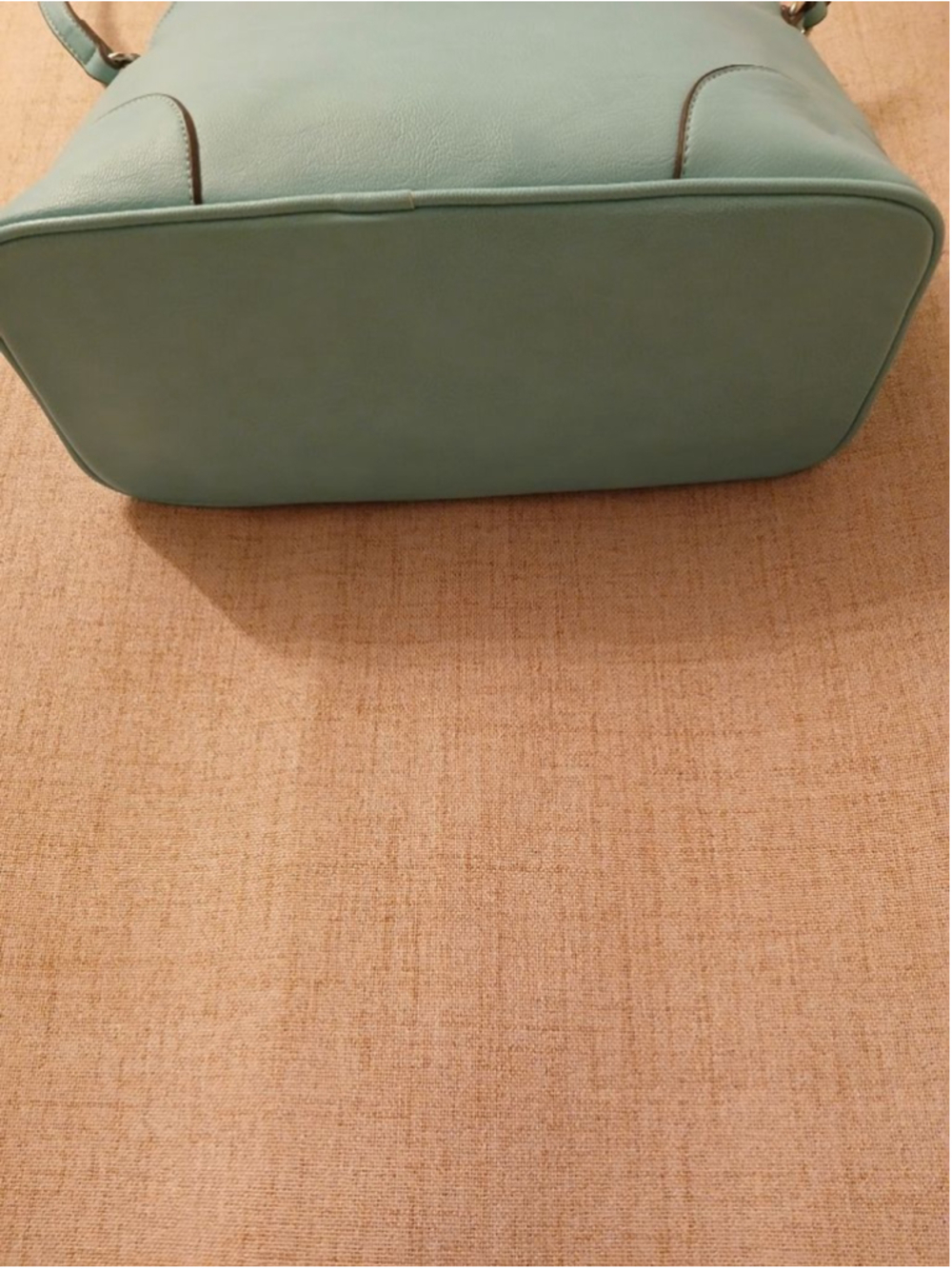 Women's Liz Claiborne Satchel One Size Light Blue with Brown Trim - Picture 8 of 12